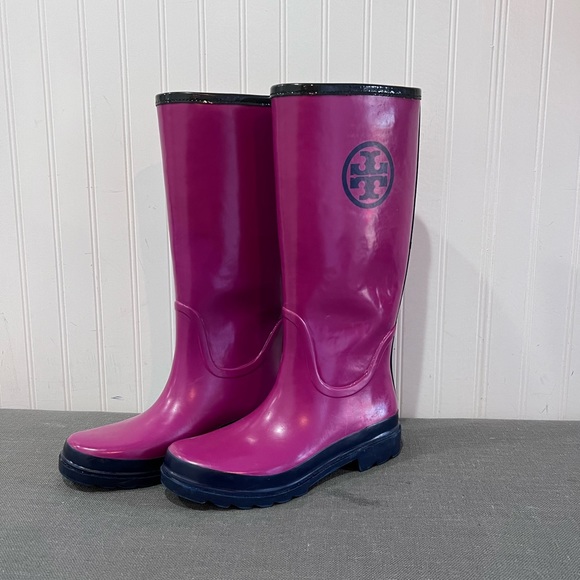 tory burch classic rain boots